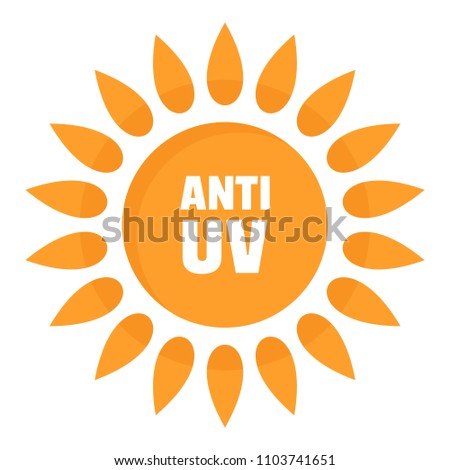 Anti uv logo. Flat illustration of anti uv vector logo for web design