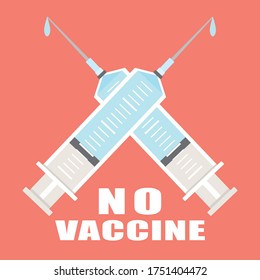 Anti vaccine vector icon. Refuse vaccination.