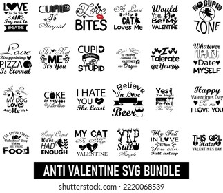 anti valentine design. t shirt. SVG.