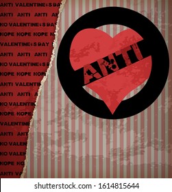 Anti valentine's day background, vector illustration