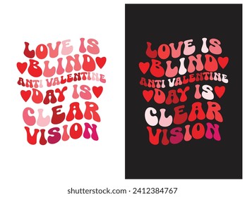 Anti valentines day typography colorful vector design for print on demand, valentines day, love day, proposal day,