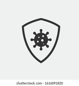Anti virus computer security protection and scanning vector icon