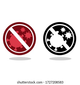 anti virus corona symbol signpost