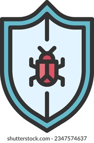 Anti-Virus-Symbol-Bild. Geeignet für mobile Anwendungen.