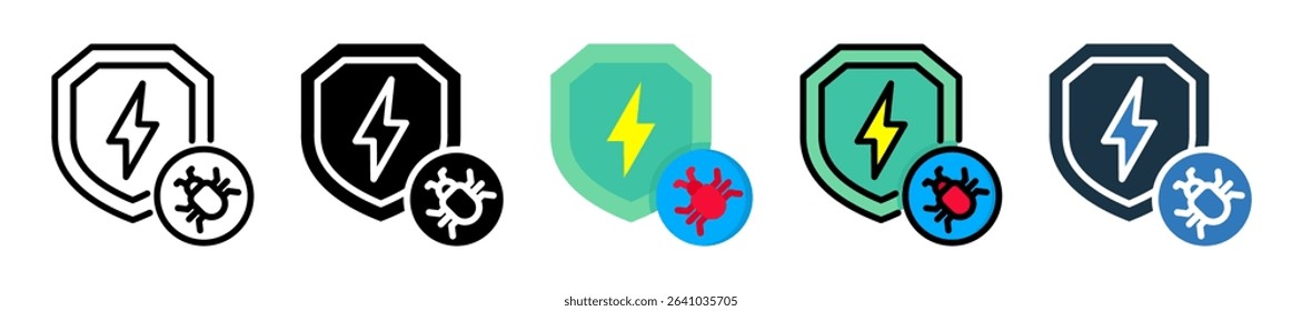 Anti Virus Icon Multiple Style