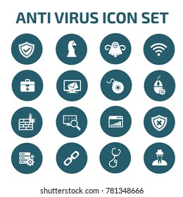 Anti virus icon set,vector