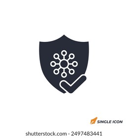 Anti virus icon vector illustration. Anti virus symbol isolated on white background
