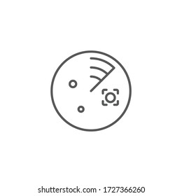 Anti virus scanner vector icon symbol protection isolated on white background