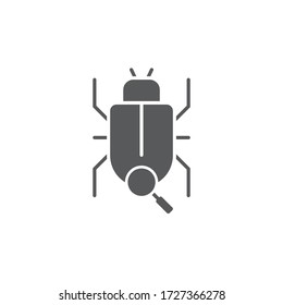 Anti virus scanner vector icon symbol protection isolated on white background