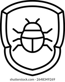 Anti virus shield vector icon. Can be used for printing, mobile and web applications.