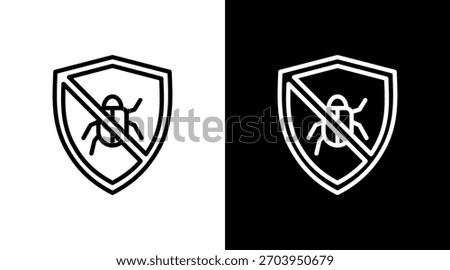 Anti Virus Shield White Icon Set Design