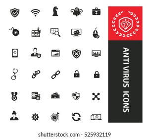 
Anti virus,computer icons,clean vector