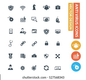 
Anti virus,computer icons,clean vector