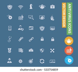
Anti virus,computer icons,clean vector