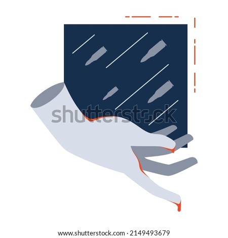 Anti war movement concept. Peace and nonviolence as an idea of world order. Make peace and say no to war. Military danger and social crisis. Flat vector illustration