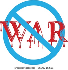 Anti war sign and symbol. Social media, print media and electronic media poster and banner. Love for peace and humanity is possible when there is no war. EPS 10.