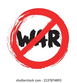 Anti-War-Warnzeichen, Krieg-Vektorgrafik beenden