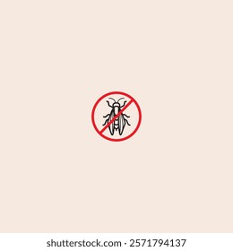 Anti wasp icon flat vector design.