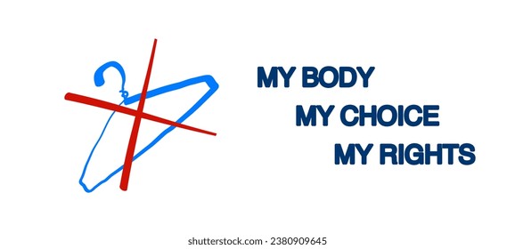  An anti-abortion ban sign with a hanger and the words my body, my choice, my rights.