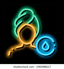 anti-aging female procedures neon light sign vector. Glowing bright icon anti-aging female procedures sign. transparent symbol illustration