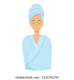 Anti-aging procedure icon cartoon vector. Cosmetic face. Skin care
