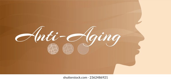 Anti-Aging Skincare Background Illustration eith skin texture