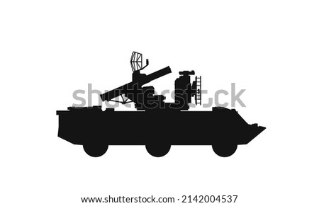 anti-aircraft missile system osa. war and army symbol. isolated vector image for military concepts, infographics and web design