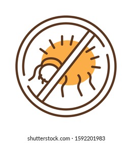 Antiallergic material color line icon. Tending to relieve or control allergic symptoms. Pictogram for web page, mobile app, promo. UI UX GUI design element. Editable stroke.