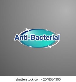 antibacterial 3d sign, symbol, logo icon