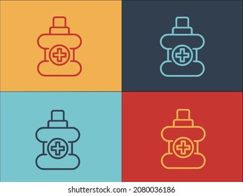 Antibacterial Bottle Logo Template, Simple Flat Icon Of bottle,antibacterial,gel