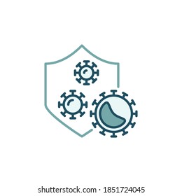 Antibacterial Defence vector concept colored icon or sign