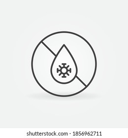Antibacterial Defense vector concept icon or symbol in thin line style