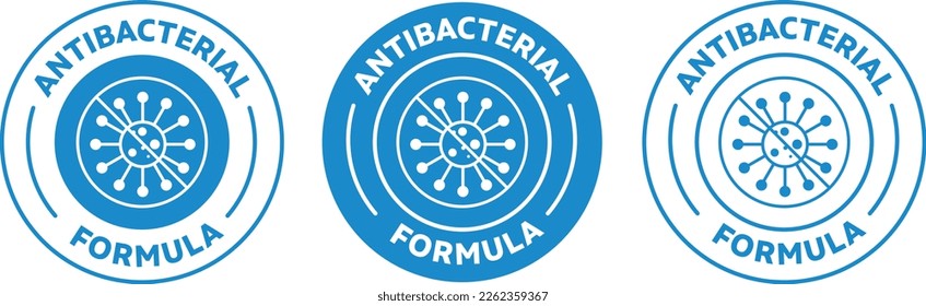 Antibacterial formula icon, Vector badge isolated sign for medical pharma products, suitable for toilet bath gel cleaner and other antibacterial product