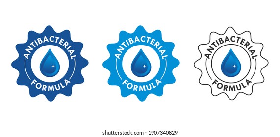 Antibacterial formula logo template illustration