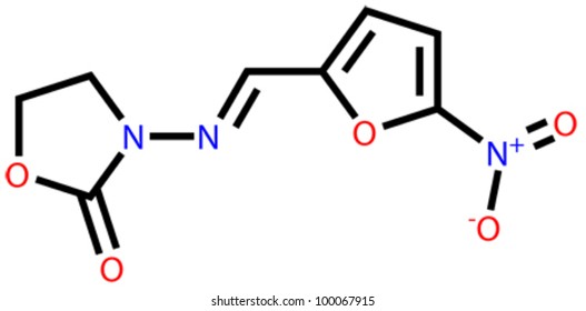Antibacterial furazolidone structural formula