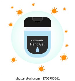 antibacterial hand gel in a compact package