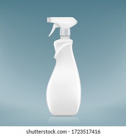 Antibacterial hand sanitizer spray. Soap bottle template. Vector illustration.