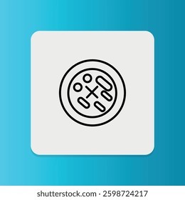 Antibacterial icon. Editable stroke. Vector illustration.	