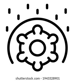 Antibacterial icon. Outline antibacterial vector icon for web design isolated on white background