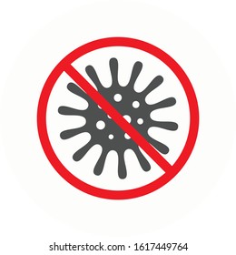 Antibacterial icon, stop bacteria, virus symbol vector design. Great for mobile app, web design, banner, infographic, etc