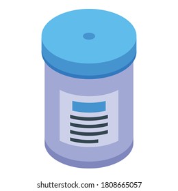 Icono de frasco antibacteriano. Isométrico del ícono vectorial del frasco antibacteriano para diseño web aislado en fondo blanco