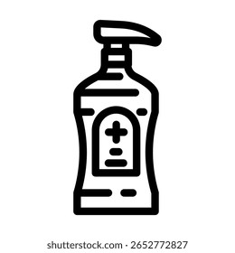 antibacterial liquid soap line icon vector. antibacterial liquid soap sign. isolated contour symbol black illustration