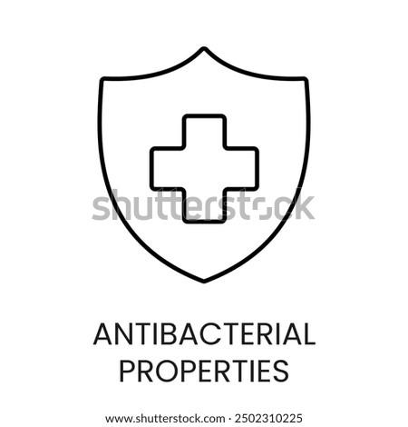 Antibacterial properties line icon vector with editable stroke