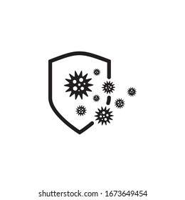 Antibacterial protection icon. Immune system concept. Vector illustration