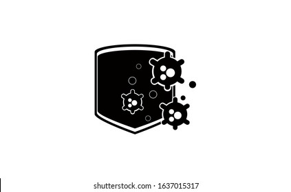 antibacterial protection or immune system simple icon 