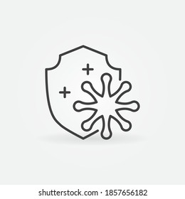Antibacterial Protection outline vector concept icon or design element
