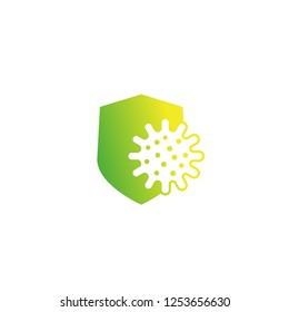 antibacterial protection shield icon