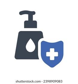 Icono antibacteriano Sanitizer, gráficos vectoriales