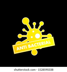 antibacterial and smart protection logo icon for health product