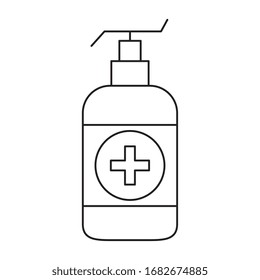 antibacterial soap bottle isolated icon vector illustration design